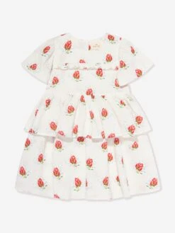Girls Vita Rosa Elin Frill Dress In Multicolour
