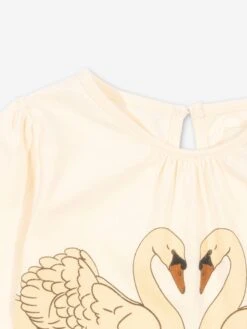 Girls Swan Fairy Ballerina Dress In Pink 9 Girls Swan Fairy Ballerina Dress In Pink -Monna Clothing Shop KONS4099 BUTTERCREAM GLITTER 3