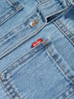 Girls Organic Utility Dress In Blue 10 Girls Organic Utility Dress In Blue -Monna Clothing Shop LEVS4113 BLUE 3