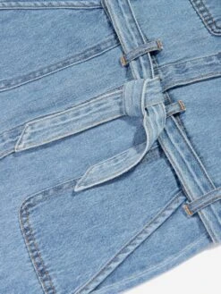 Girls Organic Utility Dress In Blue 11 Girls Organic Utility Dress In Blue -Monna Clothing Shop LEVS4113 BLUE 4