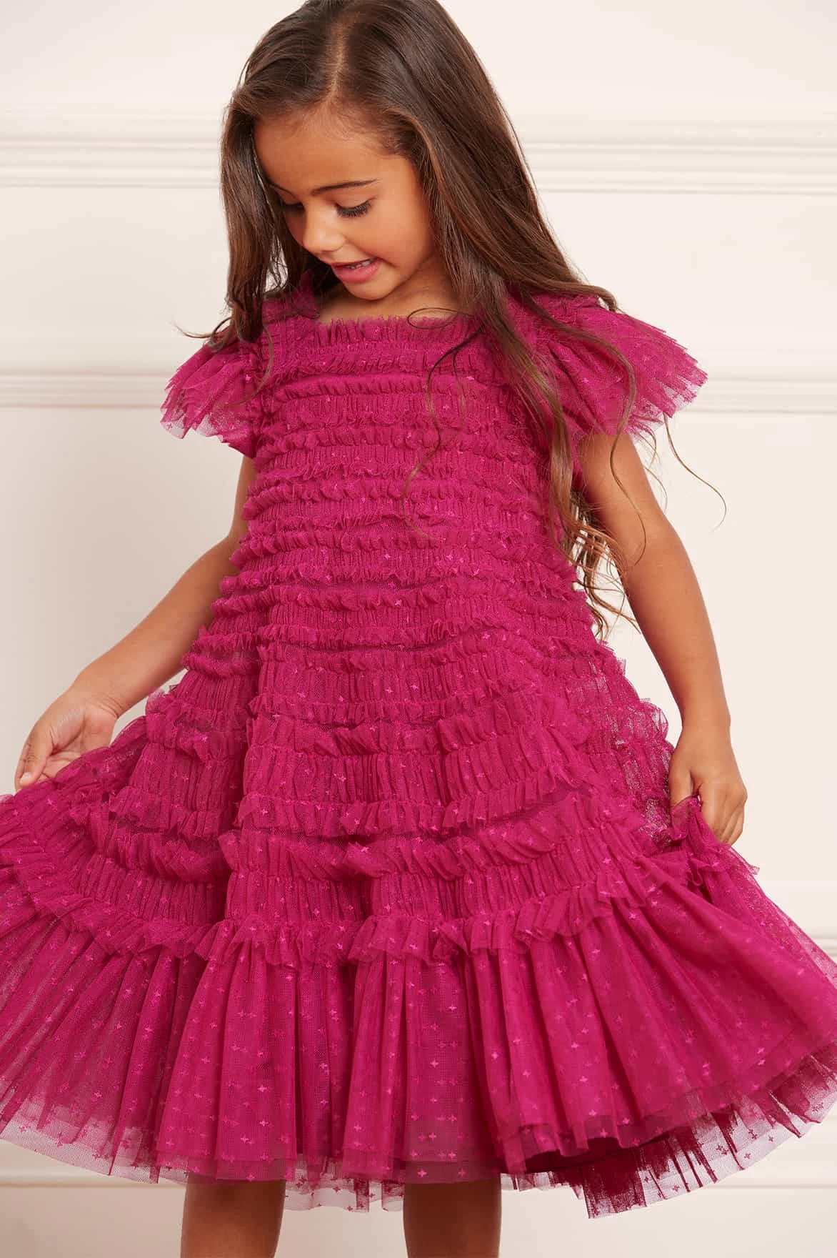 Needle & Thread Girls Lisette Dress In Pink 4 Needle & Thread Girls Lisette Dress In Pink - Image 2