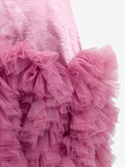 Girls Occasion Dress In Pink 9 Girls Occasion Dress In Pink -Monna Clothing Shop MAIA3002 PINK 4