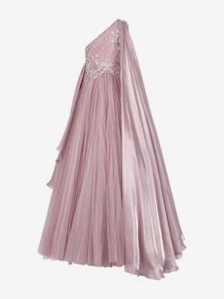 Girls Belinda Occasion Dress In Purple -Monna Clothing Shop MAIA3011 MAUVE 2