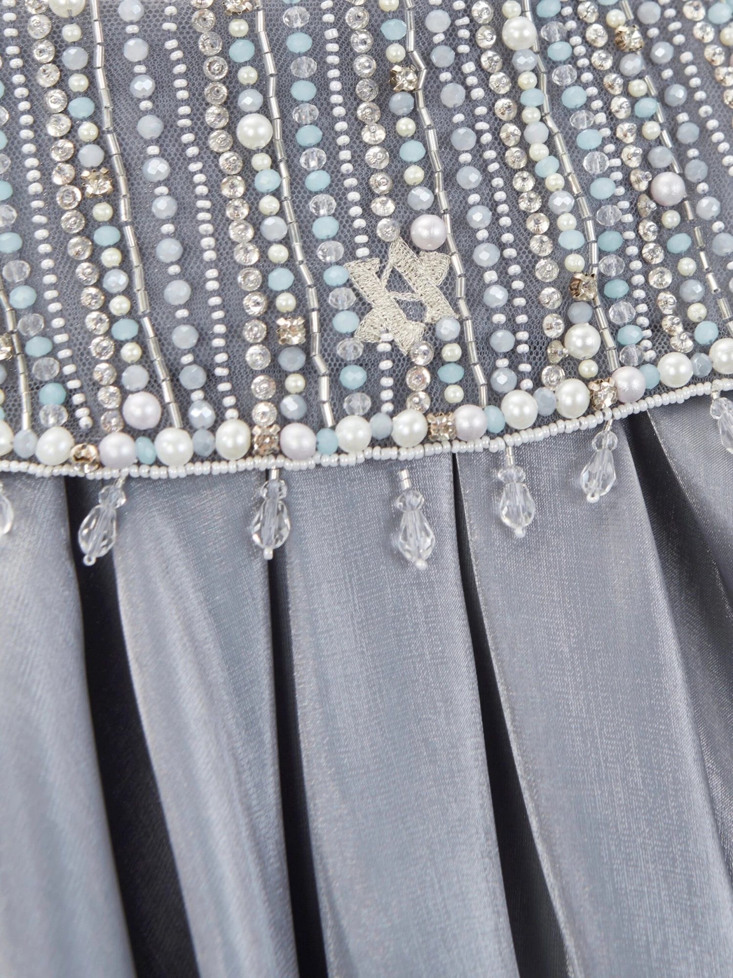 Girls Lumi Icy Occasion Dress In Grey 6 Girls Lumi Icy Occasion Dress In Grey - Image 4