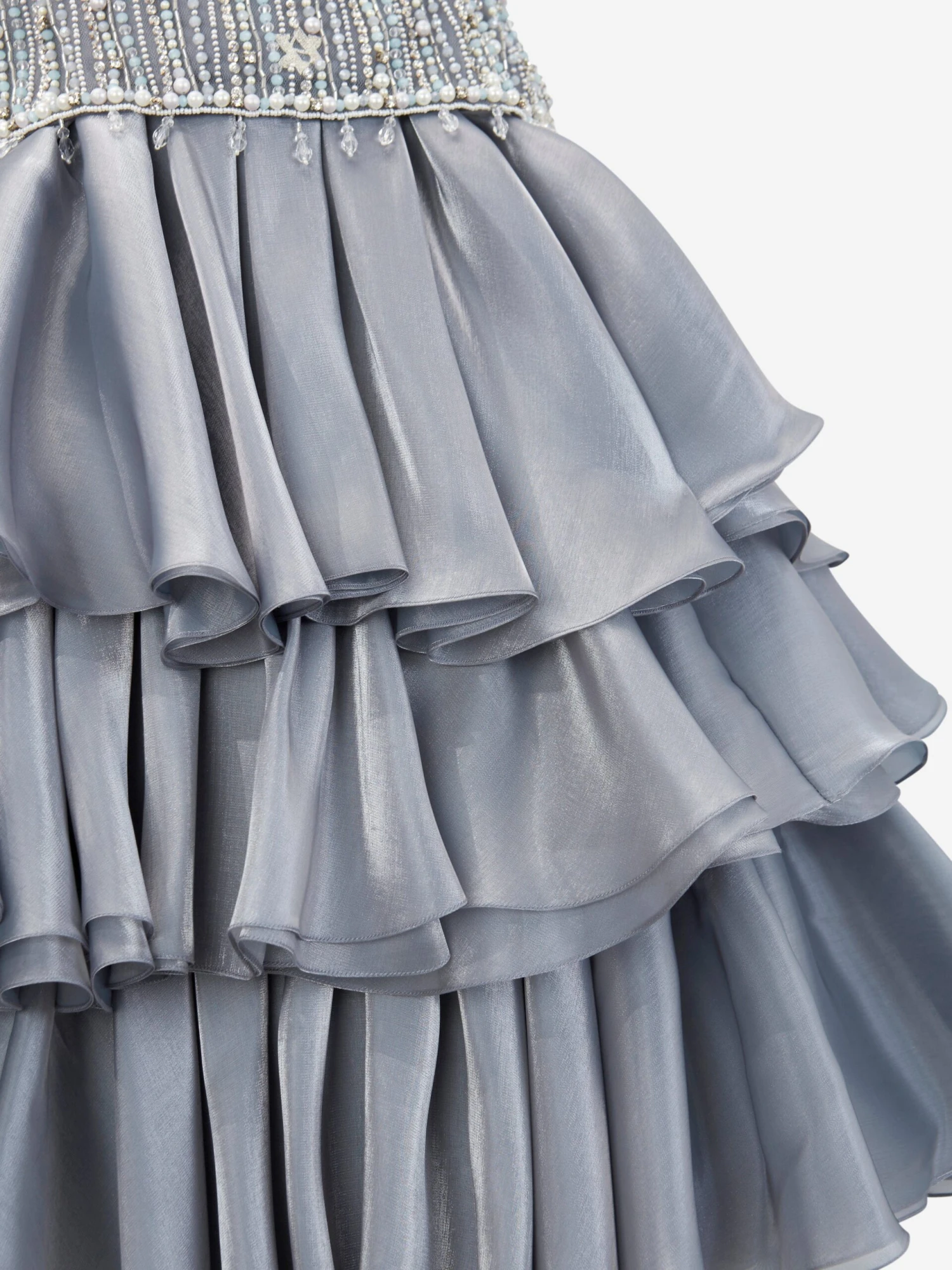 Girls Lumi Icy Occasion Dress In Grey 7 Girls Lumi Icy Occasion Dress In Grey - Image 5