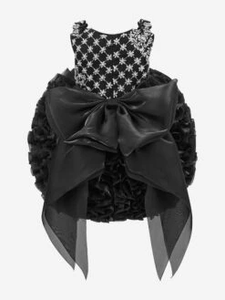 Girls Pomme Occasion Dress In Black 9 Girls Pomme Occasion Dress In Black -Monna Clothing Shop MAIA3016 BLACK 2