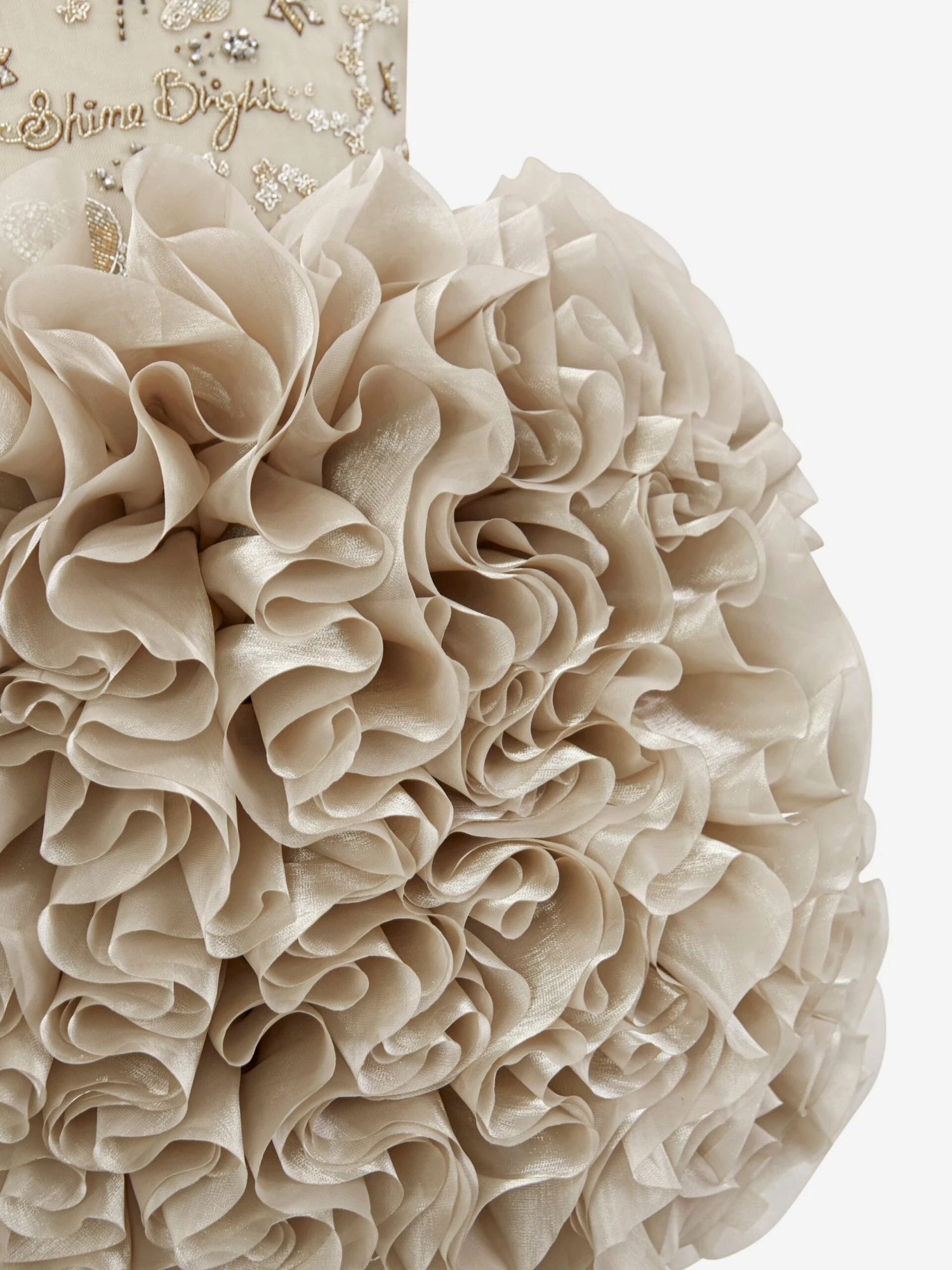 Girls Pomme Occasion Dress In Gold 7 Girls Pomme Occasion Dress In Gold - Image 5