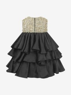 Girls Lumi Dress In Black -Monna Clothing Shop MAIS3004 BLACK 2