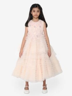 Girls Coralie Dress In Blush
