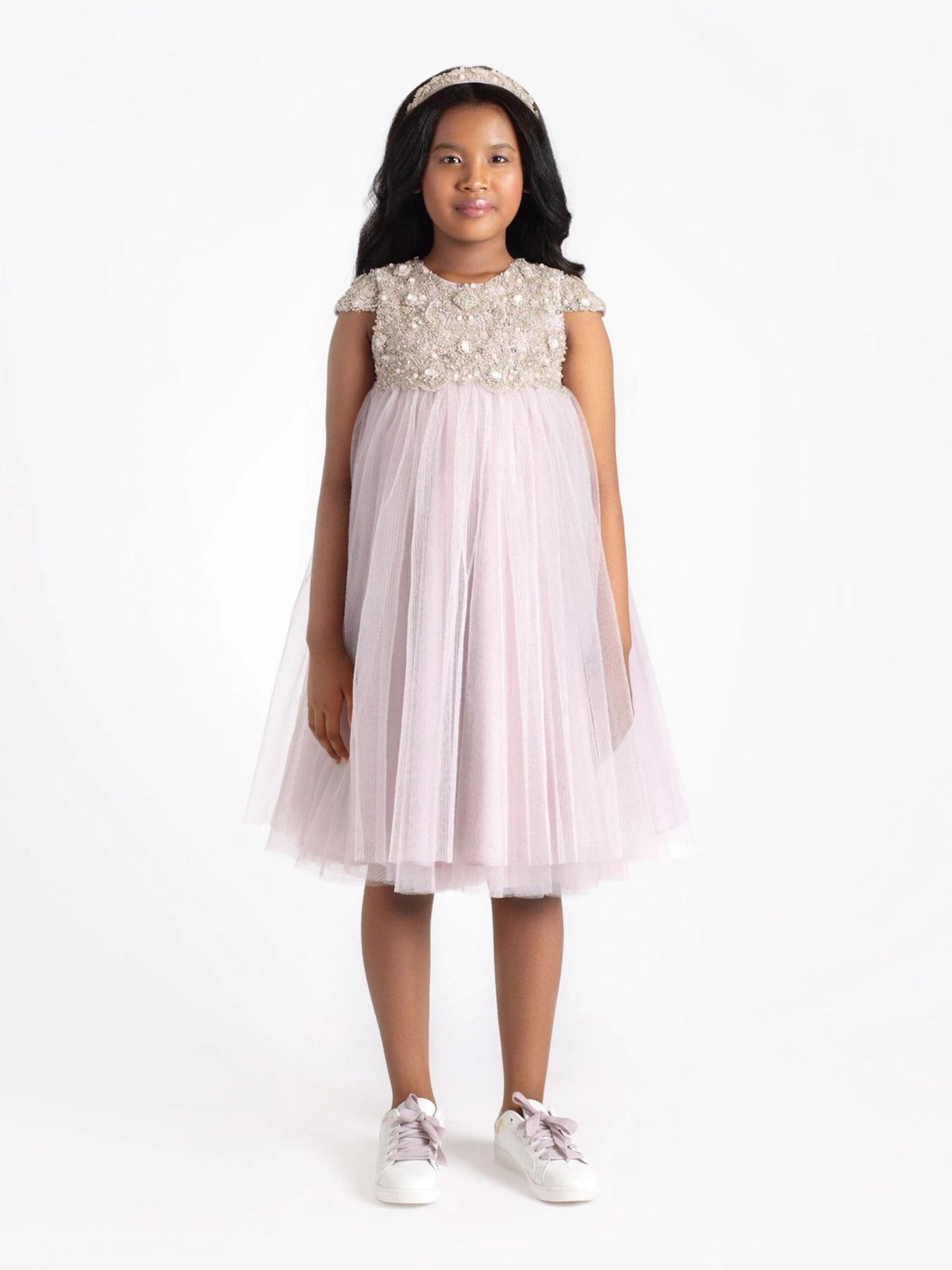 Girls Sophia Dress In Blush 3 Girls Sophia Dress In Blush
