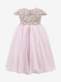 Girls Sophia Dress In Blush 9 Girls Sophia Dress In Blush -Monna Clothing Shop MAIS3014 MISTY LAVENDER 2