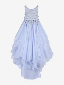 Girls Florentina Dress In Blue -Monna Clothing Shop MAIS3021 BLUE 2