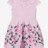 Girls Flowers Dress In Pink -Monna Clothing Shop MAMA3008 PINK 1