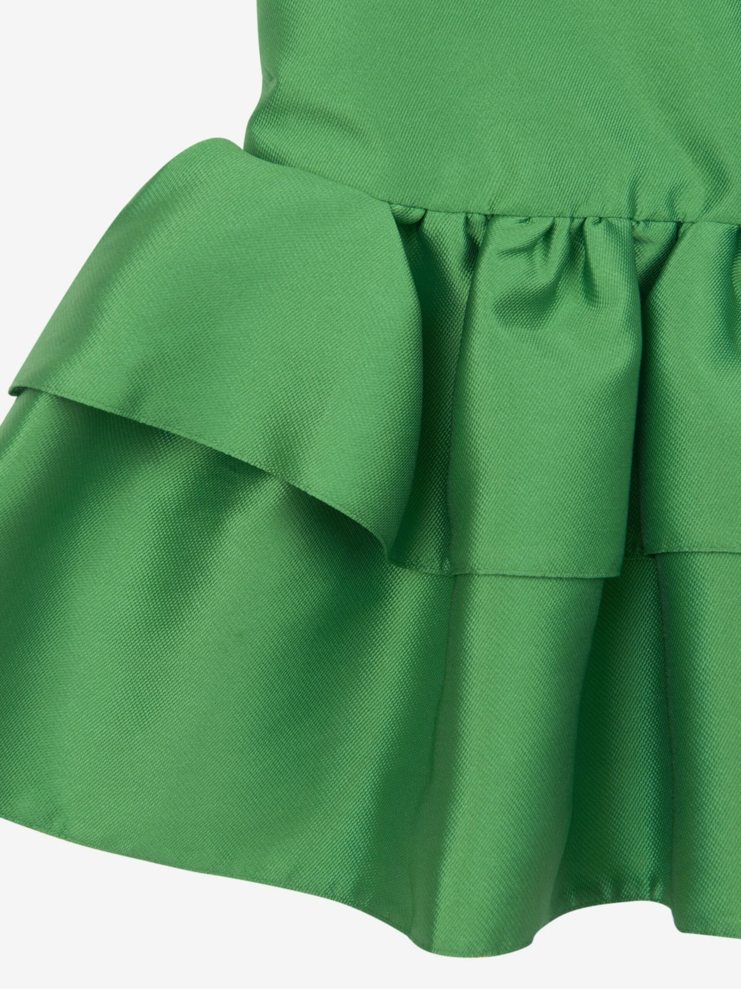 Girls Layered Bow Dress In Green 8 Girls Layered Bow Dress In Green - Image 6