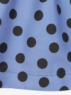 Girls Polka Bow Dress In Blue -Monna Clothing Shop MAMA3016 BLUE 4