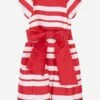 Girls Striped Classic Dress In Red -Monna Clothing Shop MAMS4014 RED 1