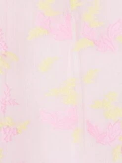 Girls Balloon Sleeve Jacquard Organza Dress In Pink -Monna Clothing Shop MAMS4016 MULTICOLOR 4