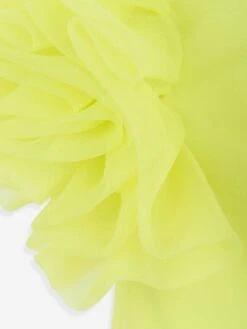 Girls Organz Ruffle Sleeve Dress In Yellow -Monna Clothing Shop MAMS4018 YELLOW 3
