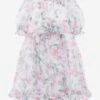 Girls Organza Ruffle Rose Dress In White -Monna Clothing Shop MAMS4021 WHITE 1