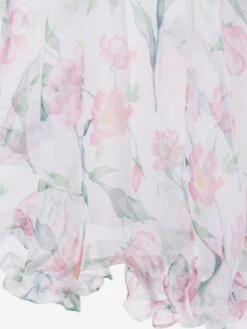 Girls Organza Ruffle Rose Dress In White 13 Girls Organza Ruffle Rose Dress In White -Monna Clothing Shop MAMS4021 WHITE 4