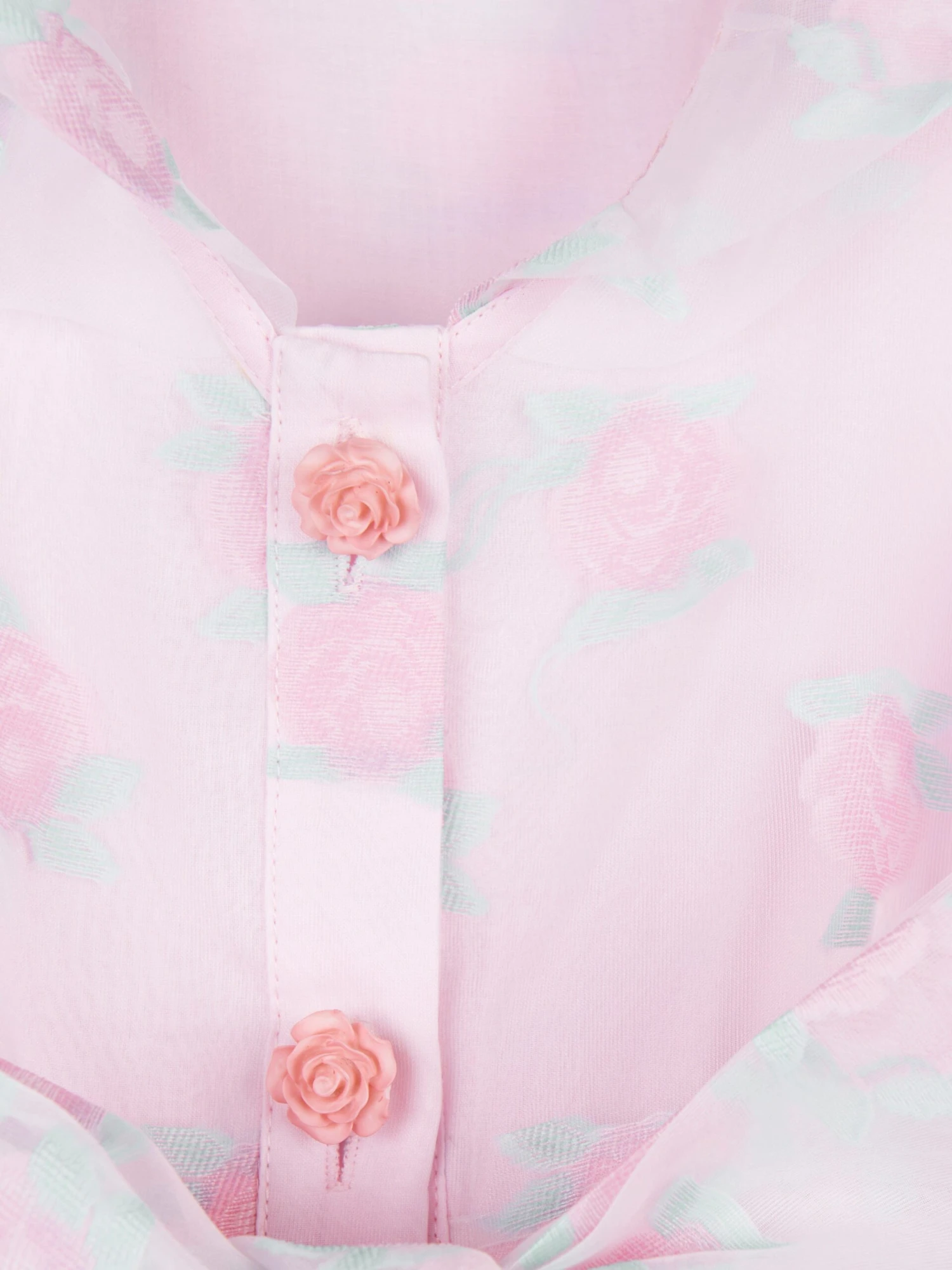 Girls Micro Flowers Princess Dress In Pink 7 Girls Micro Flowers Princess Dress In Pink - Image 5