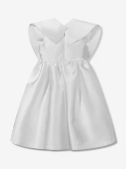 Girls Flared Special Occasiom Dress With Bolero In White -Monna Clothing Shop MAMS4026 WHITE 3
