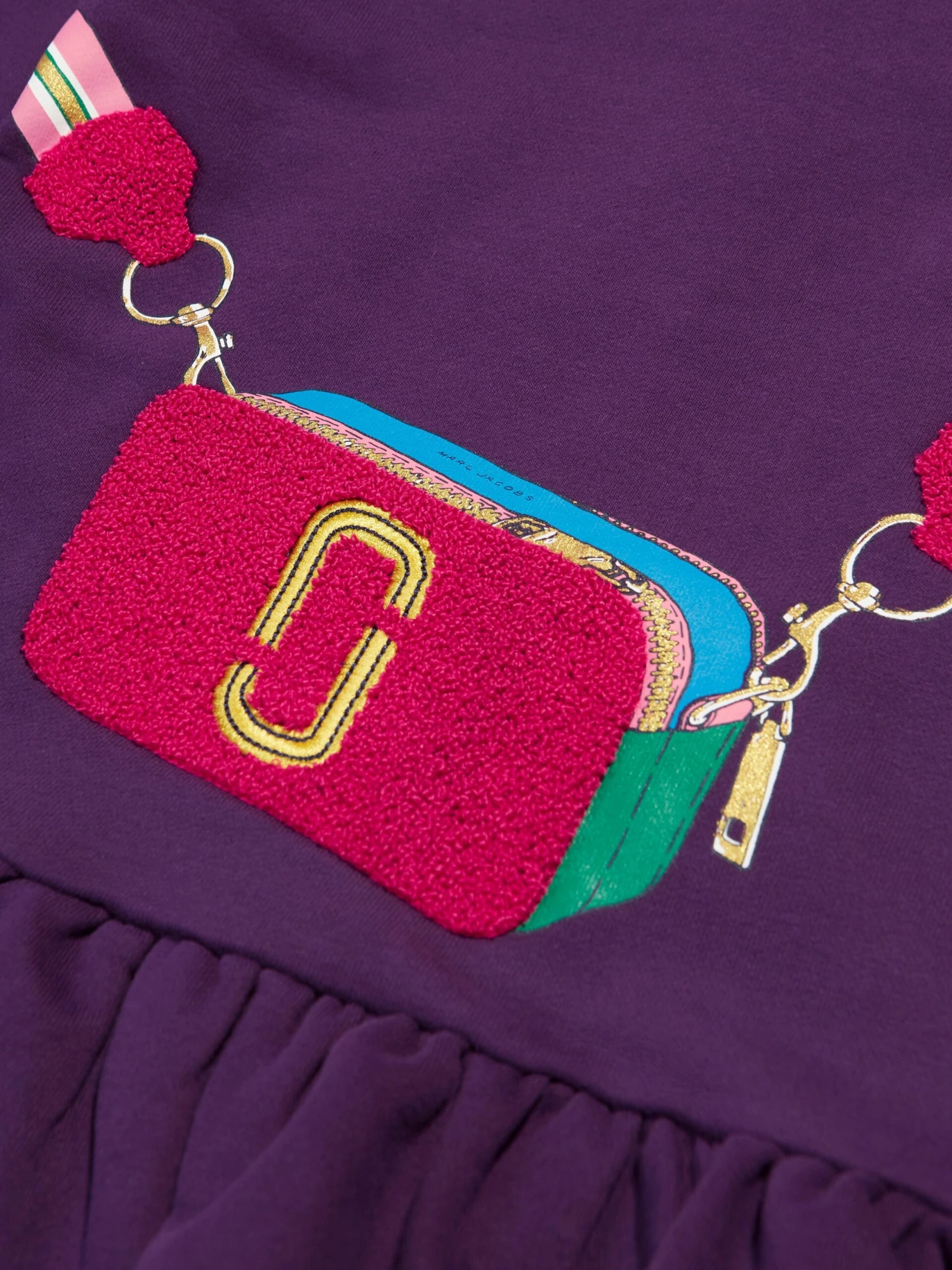 Marc Jacobs Girls Hooded Sweater Dress In Purple 6 Marc Jacobs Girls Hooded Sweater Dress In Purple - Image 4