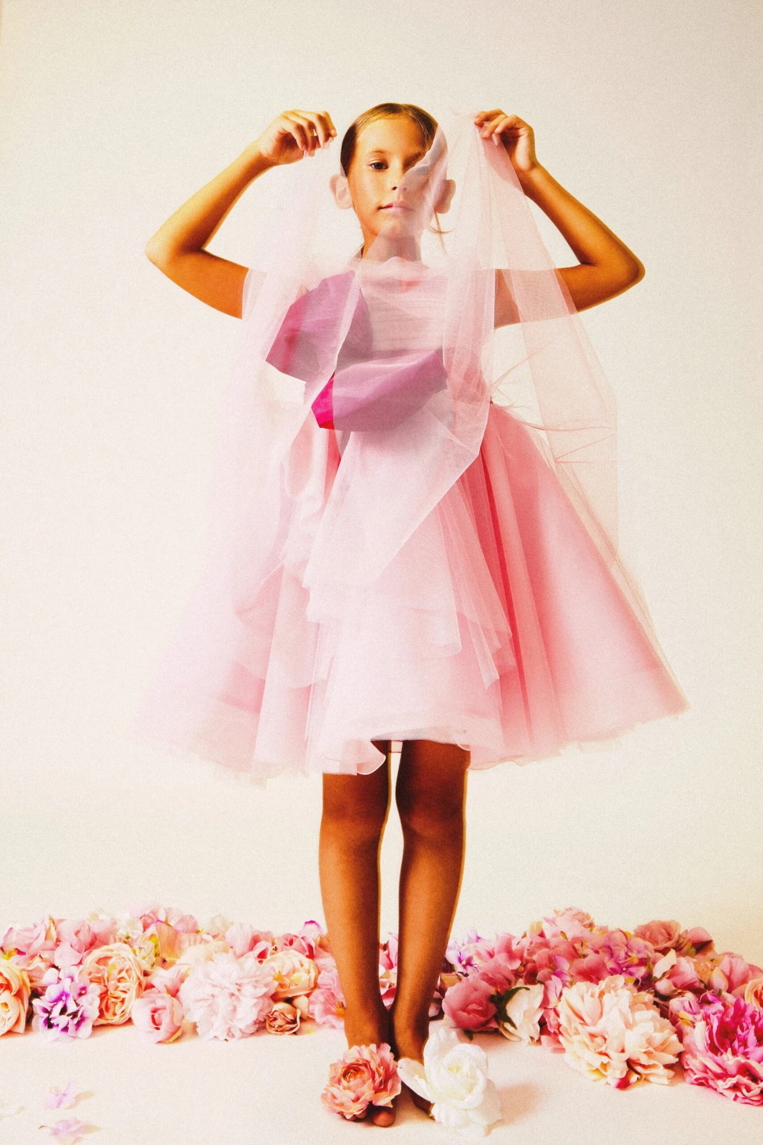 Marchesa Girls Taffeta Belt Tulle Occasion Dress In Pink 4 Marchesa Girls Taffeta Belt Tulle Occasion Dress In Pink - Image 2
