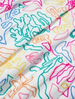 Marc Jacobs Girls Embroidered Dress In White -Monna Clothing Shop MARS3024 10P 4