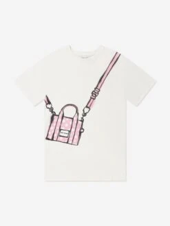 Marc Jacobs Girls Snapshot Bag T-Shirt Dress In Ivory