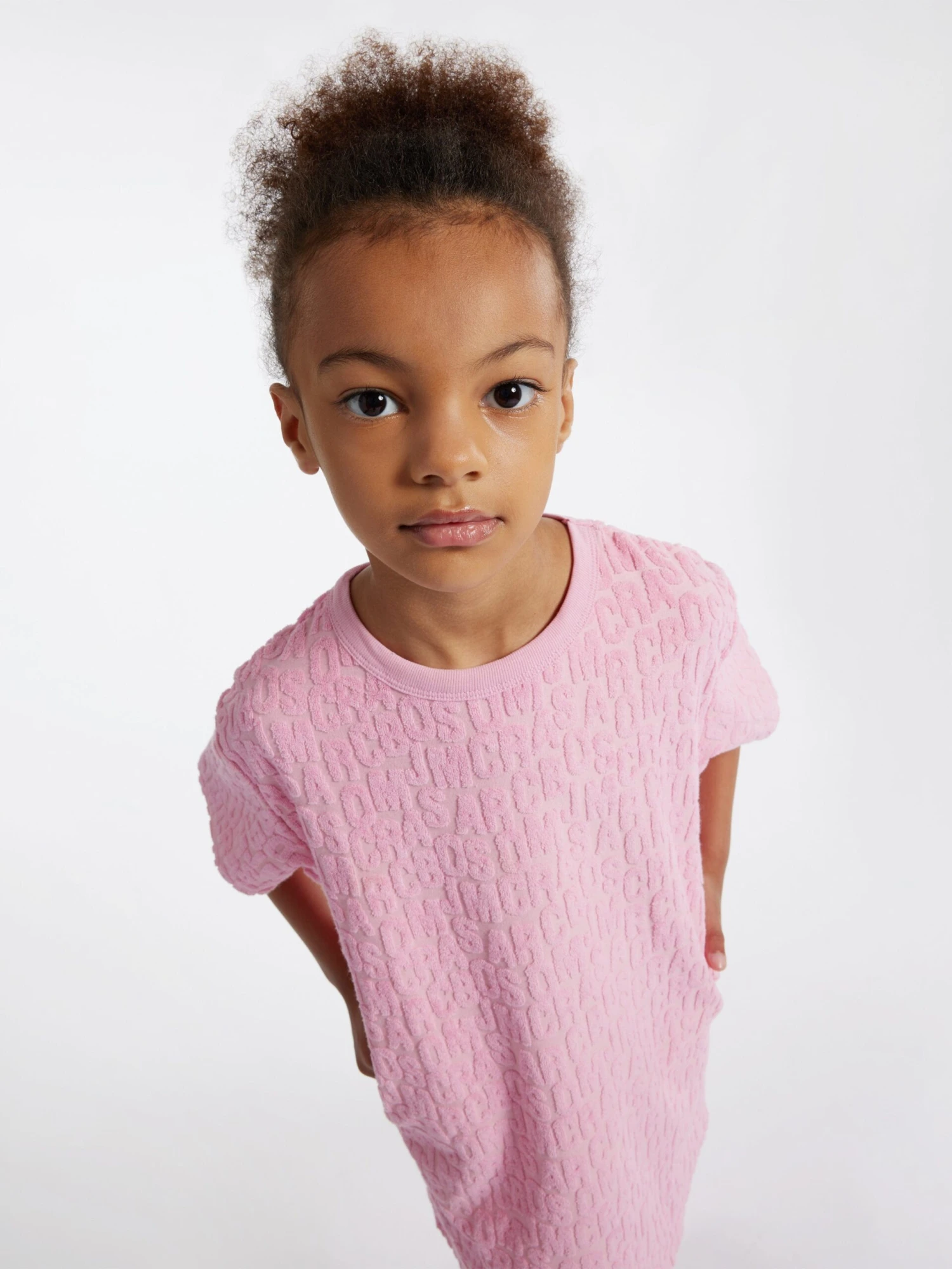 Marc Jacobs Girls Jumbled Logo Dress In Pink 4 Marc Jacobs Girls Jumbled Logo Dress In Pink - Image 2