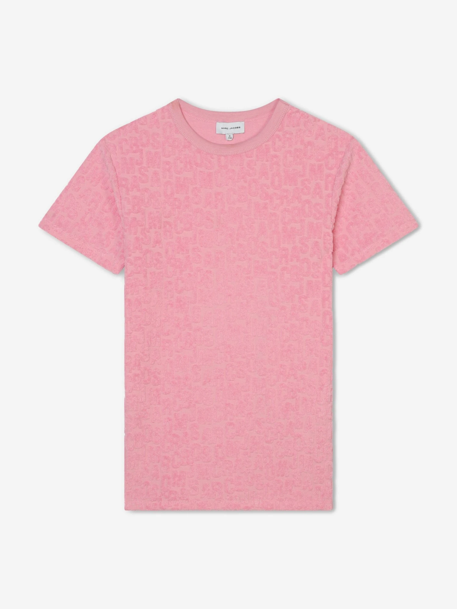Marc Jacobs Girls Jumbled Logo Dress In Pink 3 Marc Jacobs Girls Jumbled Logo Dress In Pink
