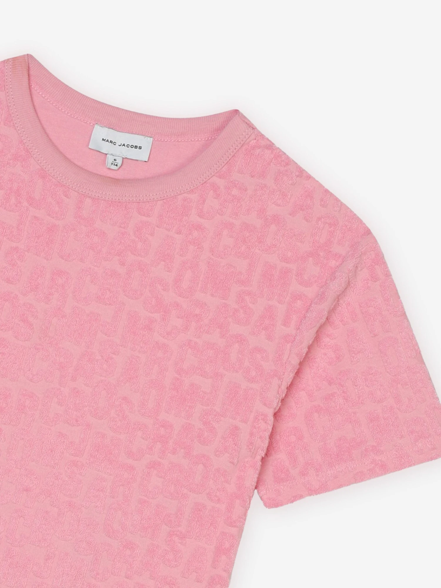 Marc Jacobs Girls Jumbled Logo Dress In Pink 6 Marc Jacobs Girls Jumbled Logo Dress In Pink - Image 4