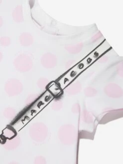Marc Jacobs Baby Girls Spotted Bag Print Dress In Ivory -Monna Clothing Shop MARS4054 IVORY 3