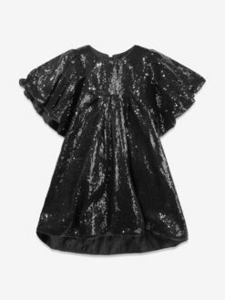 Marc Jacobs Girls Sequinned Occasion Dress In Black -Monna Clothing Shop MARS4082 BLACK 1