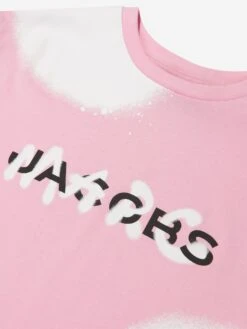 Marc Jacobs Girls Spray Spots T-Shirt Dress In Pink 18 Marc Jacobs Girls Spray Spots T-Shirt Dress In Pink -Monna Clothing Shop MARS4085 PINK WASHED PINK 3