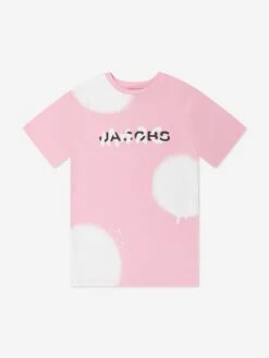 Marc Jacobs Girls Spray Spots T-Shirt Dress In Pink