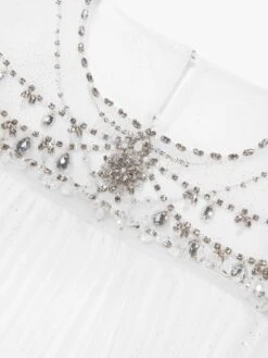 Marchesa Girls Jewel Embellished Tulle Occasion Dress In Ivory 8 Marchesa Girls Jewel Embellished Tulle Occasion Dress In Ivory -Monna Clothing Shop MCHS4001 IVORY 3