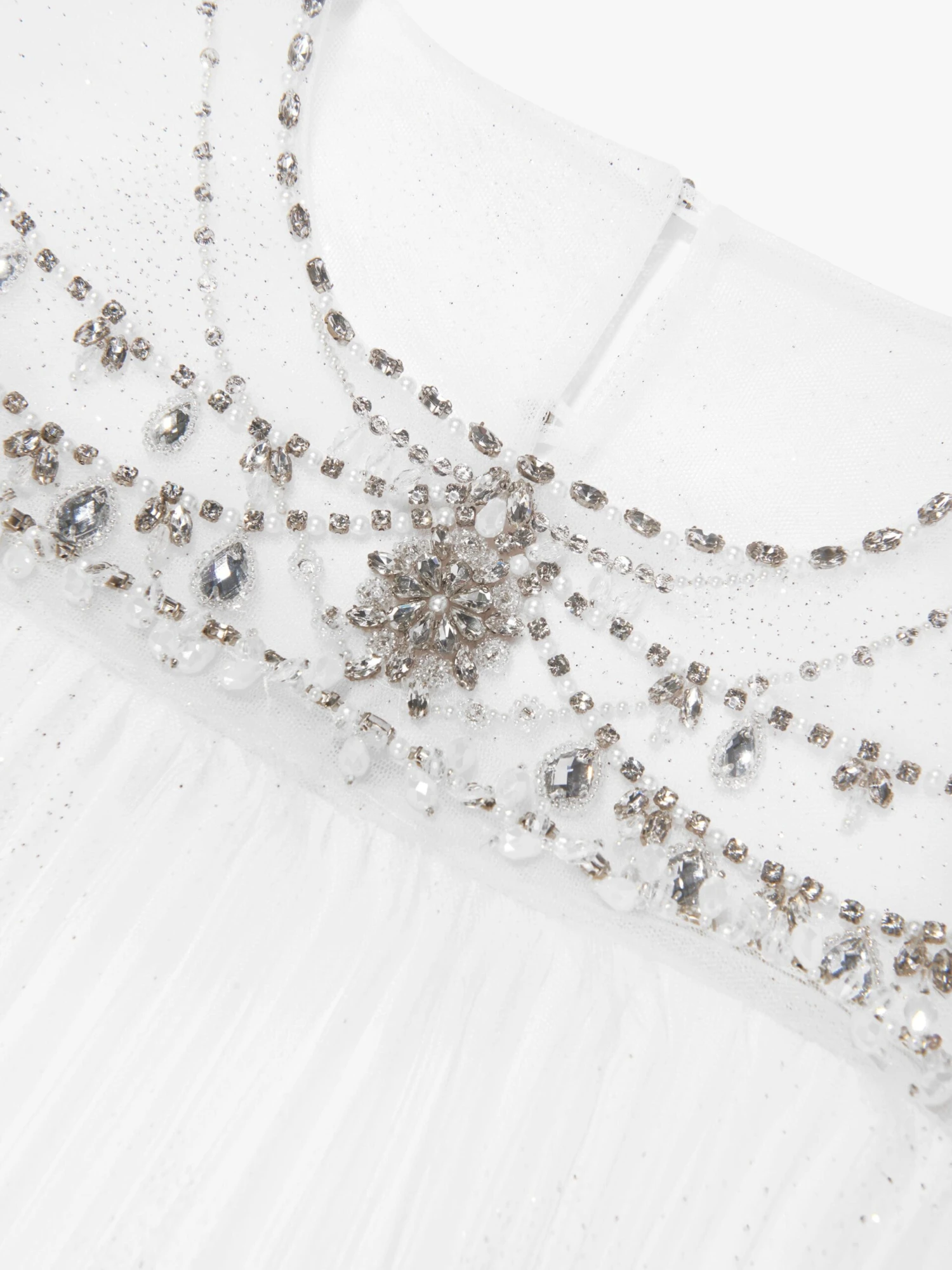 Marchesa Girls Jewel Embellished Tulle Occasion Dress In Ivory 5 Marchesa Girls Jewel Embellished Tulle Occasion Dress In Ivory - Image 3