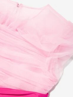 Marchesa Girls Taffeta Belt Tulle Occasion Dress In Pink 10 Marchesa Girls Taffeta Belt Tulle Occasion Dress In Pink -Monna Clothing Shop MCHS4003 PINK 3