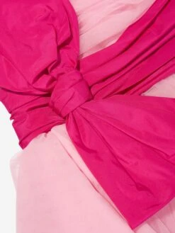 Marchesa Girls Taffeta Belt Tulle Occasion Dress In Pink 11 Marchesa Girls Taffeta Belt Tulle Occasion Dress In Pink -Monna Clothing Shop MCHS4003 PINK 4