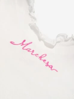 Marchesa Girls Logo Embroidered Floral Dress In Multicolour -Monna Clothing Shop MCHS4007 MULTICOLOURED 3