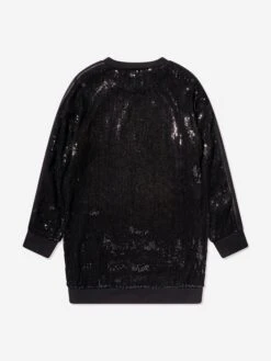 Michael Kors Girls Sequin Dress In Black -Monna Clothing Shop MICA3023 09B 3