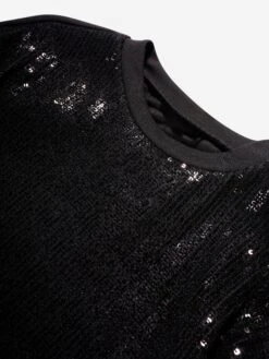 Michael Kors Girls Sequin Dress In Black -Monna Clothing Shop MICA3023 09B 4