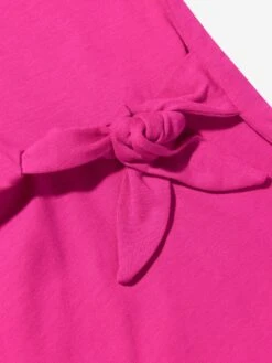 Michael Kors Girls Studded Logo Dress In Pink -Monna Clothing Shop MICS4007 FUXIA 4