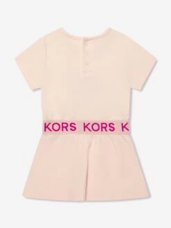 Michael Kors Baby Girls Logo Dress With Knickers In Pink 8 Michael Kors Baby Girls Logo Dress With Knickers In Pink -Monna Clothing Shop MICS4036 PINK PALE 3