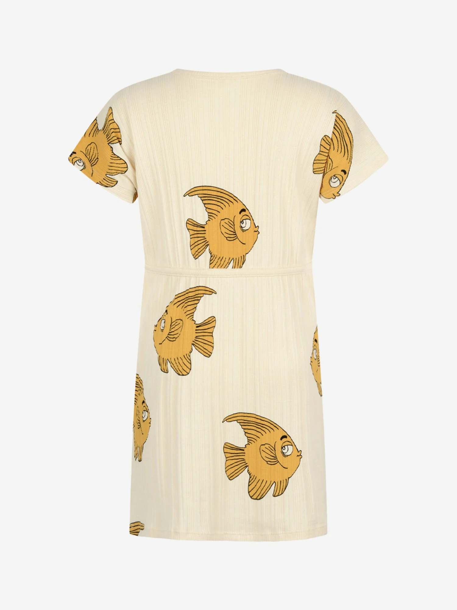 Mini Rodini Girls Cotton Fish Print Dress 6 Mini Rodini Girls Cotton Fish Print Dress - Image 4