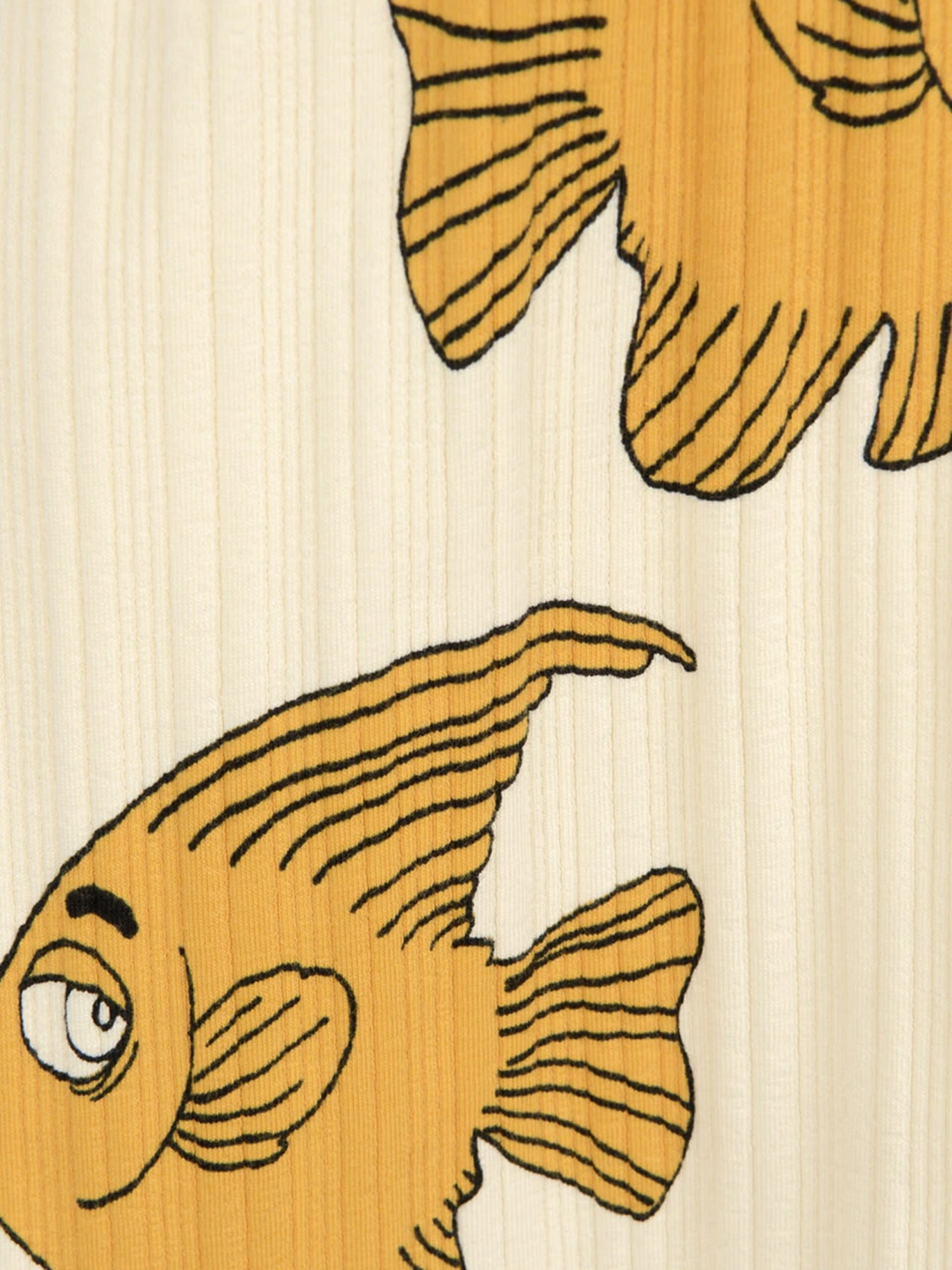 Mini Rodini Girls Cotton Fish Print Dress 4 Mini Rodini Girls Cotton Fish Print Dress - Image 2