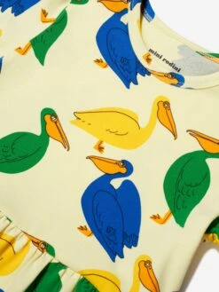 Mini Rodini Girls Pelican Dress In Yellow 9 Mini Rodini Girls Pelican Dress In Yellow -Monna Clothing Shop MINA3070 YELLOW 4