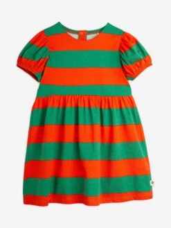 Mini Rodini Girls Striped Dress In Multicolour